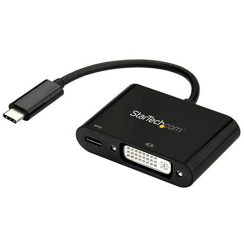 【お取寄せ品】 StarTech．com　USB　TypeC－DVI　変換ディスプレイアダプタ　USB　PD対応　1920×1200対応　ブラック　CDP2DVIUCP　1個 【送料無料】