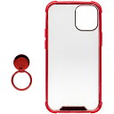 【お取寄せ品】 オウルテック iPhone 12 mini用耐衝撃ハイブリッドケース 落下防止リング付き レッド OWL-CVIC5407-RE 1個