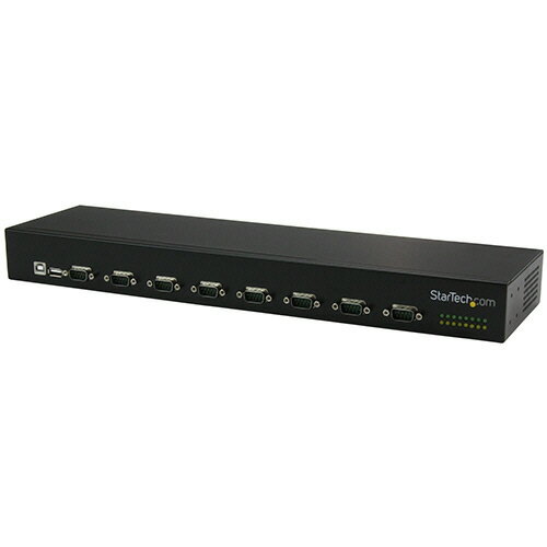 【お取寄せ品】 StarTech．com　USB－8ポート対応シリアルRS232C　変換ハブ　ブラック　ICUSB23208FD　1台 【送料無料】