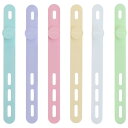 【お取寄せ品】 オウルテック MOTTERU ソフトタッチ ケーブルバンド sofumo シャーベットカラー MOT-CBBAND03-SE 1パック(6本)