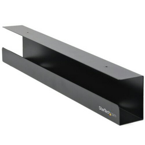 【お取寄せ品】StarTech.com デスク下ケーブル配線トレー/デスク天板裏取付けケーブル収納ホルダー ブラック UDCMTRAY 1個 【送料無料】