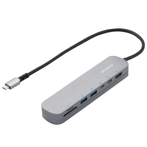 【お取寄せ品】 エレコム　USB　Type−Cデータポート／固定用台座付ドッキングステーション　シルバー　..