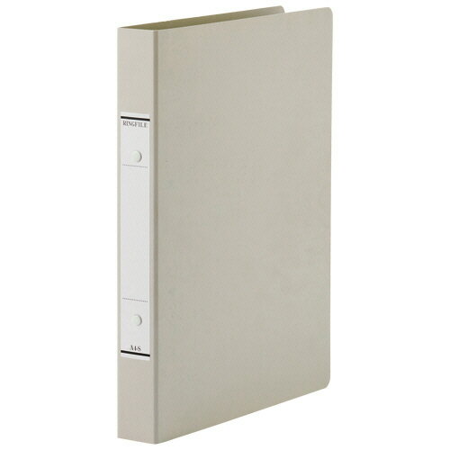 TANOSEE OリングファイルN(紙表紙) A4タテ 2穴 220枚収容 リング内径27mm 背幅36mm ソフトグレー 1冊