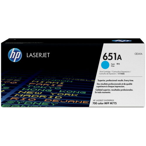 【お取寄せ品】 HP　651A　トナーカートリッジ　シアン　CE341A　1個 【送料無料】