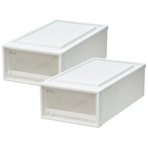 【お取寄せ品】 天馬　Fits　フィッツケース　53−30S　ホワイトクリア　1組（2個） 【送料無料】