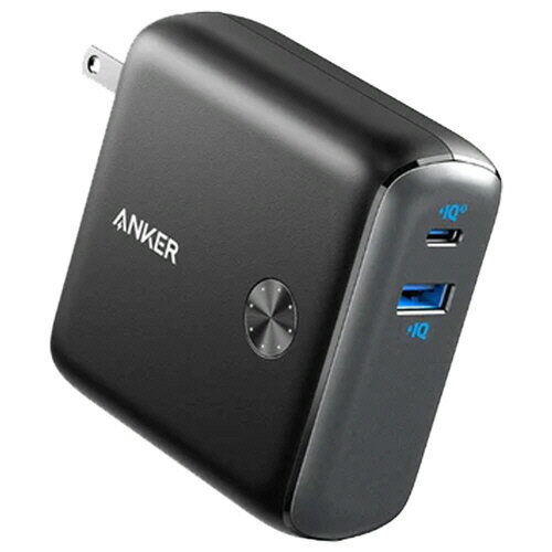 【お取寄せ品】 アンカージャパン コンセント一体型モバイルバッテリー Anker PowerCore Fusion （9700mAh） ブラック A1623115 1個 【送料無料】