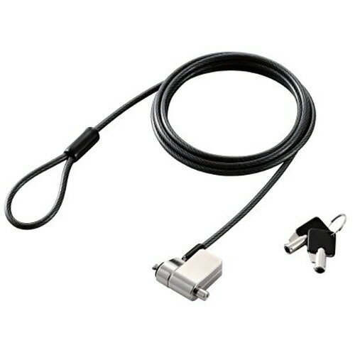 【お取寄せ品】 エレコム　セキュリティワイヤーロック　スタンダード　シリンダー錠　ESL−704E　1個 ..