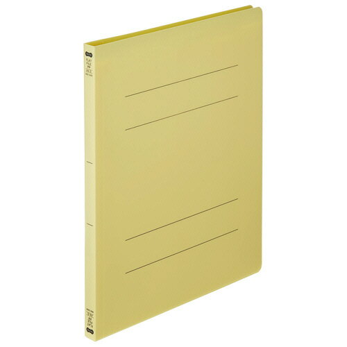 TANOSEE　フラットファイル（再生PP）　A4タテ　セミワイド　150枚収容　背幅18mm　イエロー　1パック..