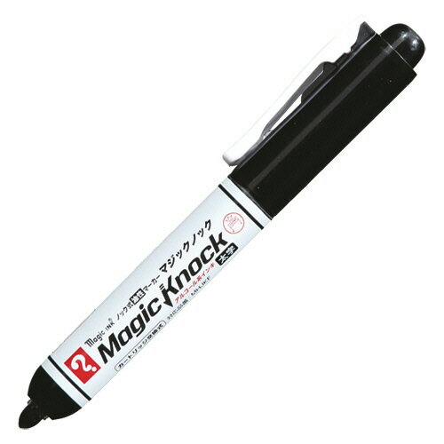 寺西化学　ノック式油性マーカー　マジックノック　太字　黒　MKFP−T1　1本のサムネイル