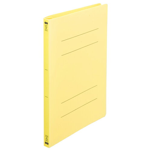 TANOSEE　フラットファイル（再生PP）　A4タテ　150枚収容　背幅18mm　イエロー　1パック（5冊）