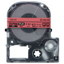 キングジム テプラ PRO テープカートリッジ マットラベル 12mm 赤(薄紅)/黒文字 SB12R 1個