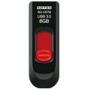 アドテック USB3.0 スライド式フラッシュメモリ 8GB ブラック&レッド AD-USTB8G-U3R 1個(2)