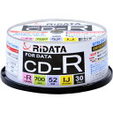 RiDATA データ用CD−R 700MB 1−52倍速 ホワイトワイドプリンタブル スピンドルケース CD−R700EXWP.30RT C 1パック(30枚)(2)