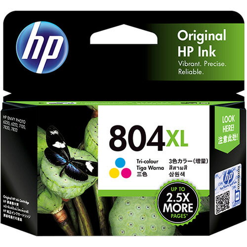 HP HP804XL インクカートリッジ 3色カラー 増量 T6N11AA 1個 【送料無料】