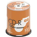 TANOSEE バーベイタム データ用CD−R 700MB 48倍速 ホワイトプリンタブル スピンドルケース SR80FP100T2 1パック(10...