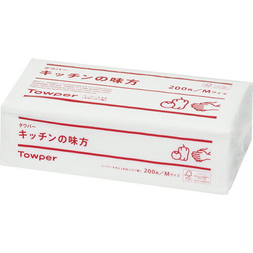 楽天ぱーそなるたのめーる日本製紙クレシア　タウパー　キッチンの味方　M　200枚　1パック