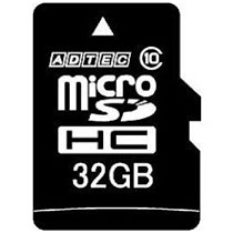  アドテック　microSDHC　32GB　Class10　SD変換アダプター付　AD−MRHAM32G／10　1枚