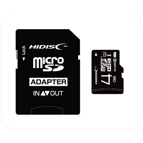 ハイディスク　microSDHCカード　4GB　class10　UHS-I対応　SD変換アダプター付き　HDMCSDH4GCL10UIJP3..