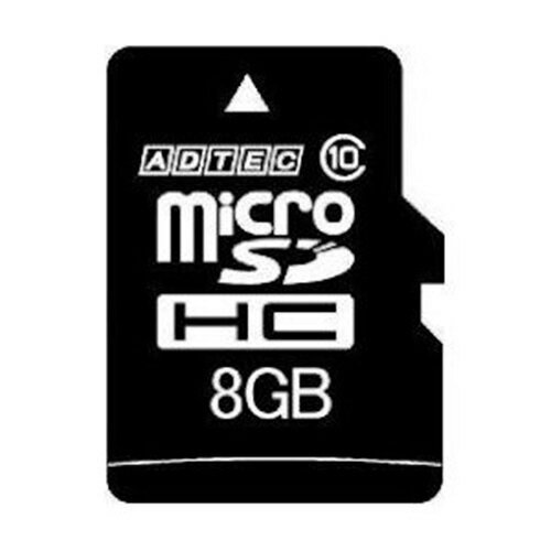 アドテック　microSDHC　8GB　Class10　SD変換アダプター付　AD−MRHAM8G／10R　1枚