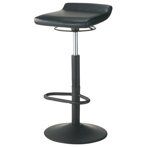 中央可鍛工業 ハイチェア ブラックフレーム/座ブラック HC−4S−BK/BK 1脚 【送料無料】