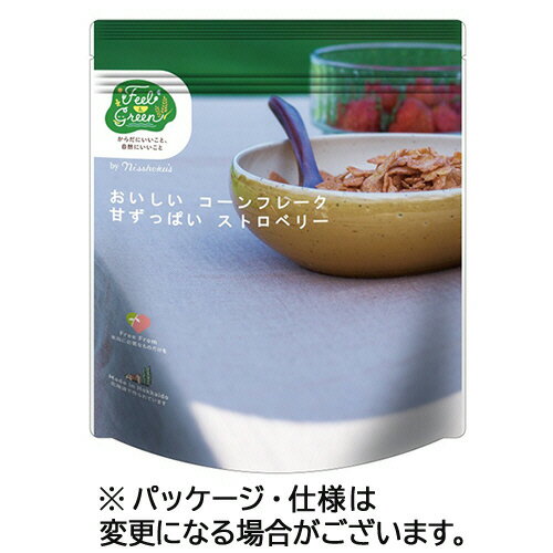 日本食品製造　日食　Feel＆Green　おいしいコーンフレーク　甘ずっぱいストロベリー　140g　1パック