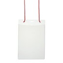 プラス イベント用 吊り下げ式 名札 はがきサイズ レッド CT-E2-50 1パック(50個)