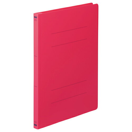 TANOSEE　フラットファイル（PP）　A4タテ　150枚収容　背幅17mm　レッド　1パック（5冊）