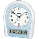 【お取寄せ品】 カシオ 夜見えライト付電波置時計 温湿度計付 パールシルバー TTM-160NJ-8JF 1台 【送料無料】