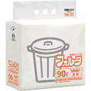 【お取寄せ品】 日本サニパック 環優包装フォルタ 透明 90L 薄口0.035mm FU9C 1パック(100枚) 【送料無料】
