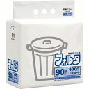 【お取寄せ品】 日本サニパック 環優包装フォルタ 白半透明 90L 薄口0.035mm FU9H 1パック(100枚) 【送料無料】