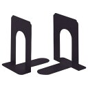 ライオン事務器 ブックエンド T型 小 ブラック NO.5 1組(2枚)