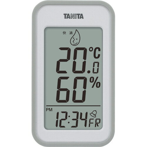 温湿度計 タニタ　デジタル温湿度計　グレー　TT559GY　1個