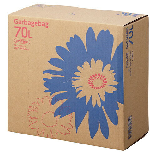 TANOSEE　ゴミ袋　コンパクト　乳白半透明　70L　BOXタイプ　1箱（110枚）
