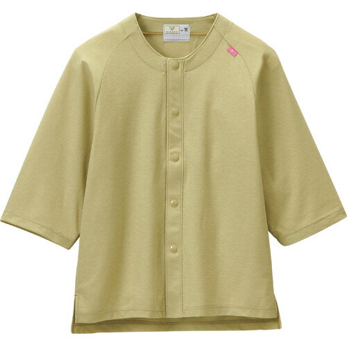 【お取寄せ品】 トンボ　カラーレスシャツ　クレープ防縮ニット　マスタード　Mサイズ　CR807−35−M　1着 【送料無料】