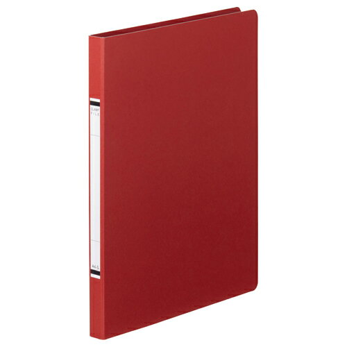 TANOSEE クランプファイル(紙表紙) A4タテ 100枚収容 10mmとじ 背幅18mm 赤 1冊