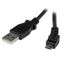 【お取寄せ品】 StarTech.com Micro USB L型上向きケーブル 2m USB-A(オス)-マイクロ B(オス) ブラック USBAUB2MU 1本