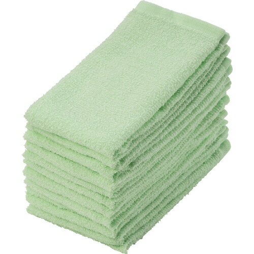 作業用おしぼりタオル　グリーン　1パック（12枚）