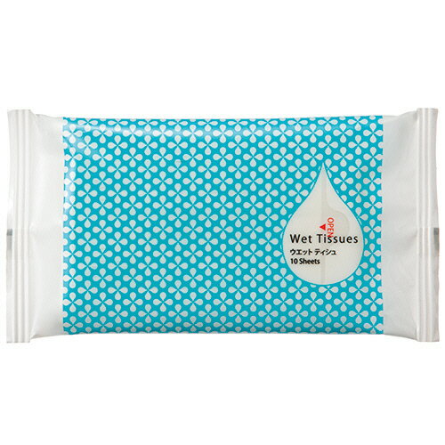 TANOSEE　ウエットティッシュ　携帯用　10枚／個　1ケース（100個） 【送料無料】