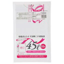 ジャパックス 容量表示入りゴミ袋 ピンクリボンモデル 乳白半透明 45L TSP45 1パック(10枚)