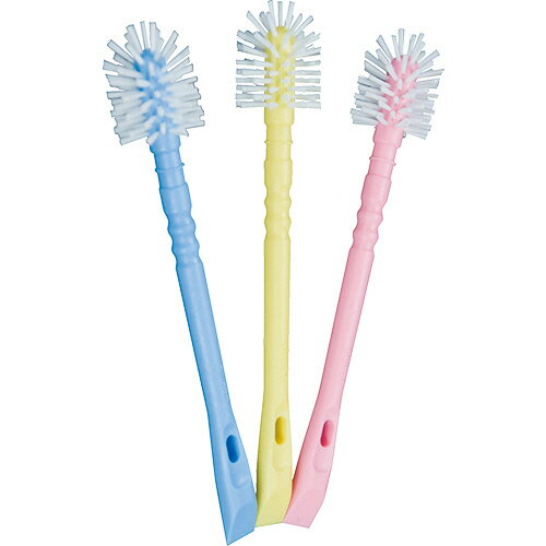 【お取寄せ品】 アズマ工業　ぐるぐる洗えるミニブラシ　3色組　1パック（3本：各色1本）