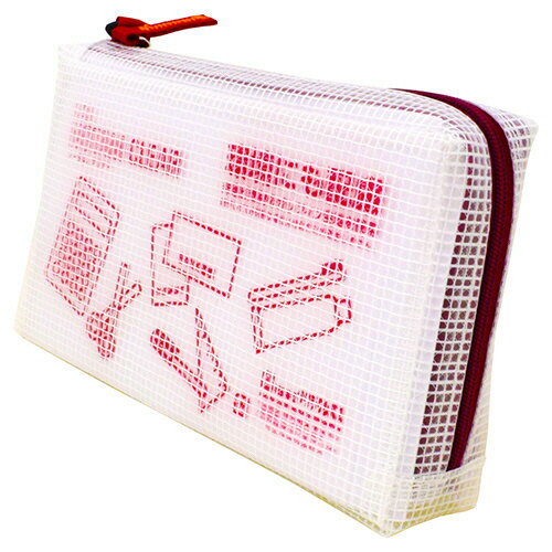 【お取寄せ品】 サクラクレパス ノータム クリアー 通帳サイズ マチ付 レッド UNCM-B＃19 1個