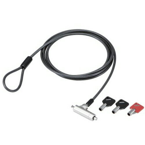 【お取寄せ品】 エレコム　セキュリティワイヤーロック　統一キー仕様　ブラック　ESL−704S　1個 【送..