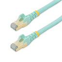 【お取寄せ品】 StarTech.com カテゴリ6A LANケーブル ツメ折れ防止 STP 1m アクア 6ASPAT1MAQ 1本