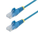 【お取寄せ品】 StarTech.com カテゴリ6 LANケーブル 極細タイプ ツメ折れ防止 3m ブルー N6PAT300CMBLS 1本