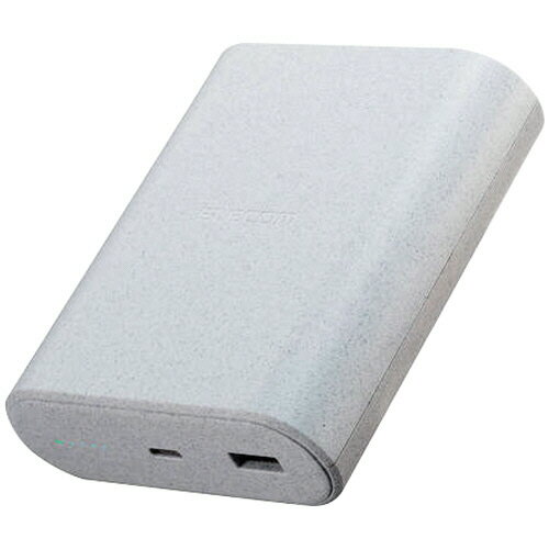 エレコム　ナトリウムイオン電池モバイルバッテリー　9000mAh　ライトグレー　DE−C55L−9000LGY　1個 【送料無料】のサムネイル