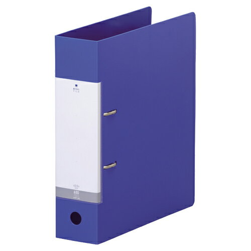 リヒトラブ　リクエスト　D型リングファイル　A4タテ　2穴　650枚収容　65mmとじ　背幅74mm　青　G2280..