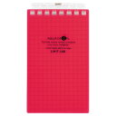 【お取寄せ品】 リヒトラブ AQUA DROPs ツイストノート(メモサイズ) 8穴 5mm方眼罫 リーフ40枚付属 赤 N-1661-3 1冊