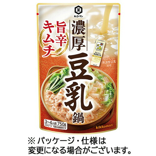 キッコーマン　濃厚キムチ豆乳鍋　750g（3−4人前）　1パック