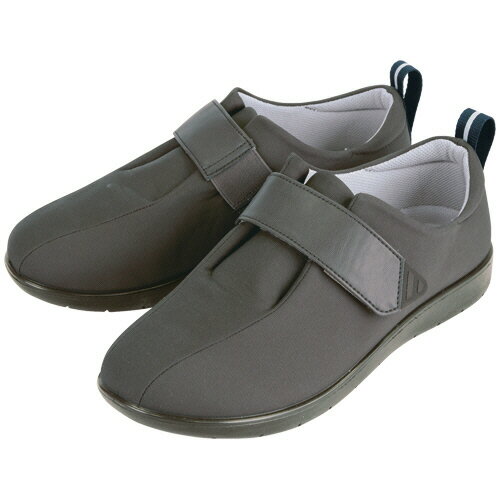 プラスハート　転びにくいシューズ　つま先あり　SS（22．0−22．5cm）　黒 　オオサキメディカル　（お取寄せ品）