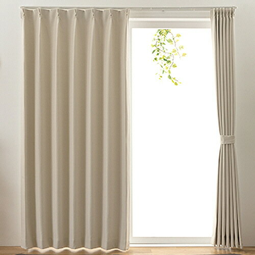 【お取寄せ品】 ユニベール　ドレープカーテン　ステイシー　幅1000×長さ2100mm　アイボリー　1パック..